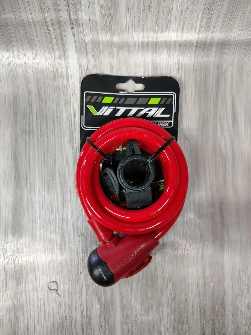 cadena seguridad bicicleta rojo